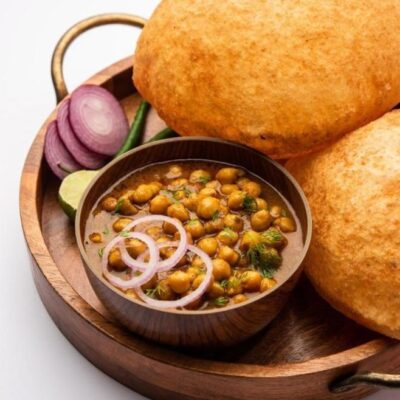 Chana Puri Plate
